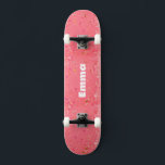 Skateboard Purpurina espumoso de color Girly con nombre para<br><div class="desc">Purpurina colorido Sparkle con el nombre de la patineta para adolescentes ideal para cualquier ocasión,  celebración o cumpleaños,  y gran regalo para los adolescentes!</div>