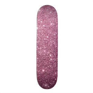 Skateboard Purpurina femenino abstracto rosado elegante de