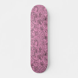 Skateboard Purpurina Glam Monogram de sketch de Boho Girly Ro