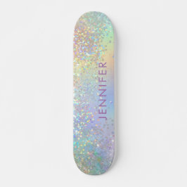 Skateboard Purpurina holográfico Sparkles Girly