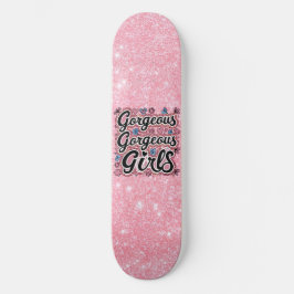 Skateboard Purpurina magnífico doodle de chicas