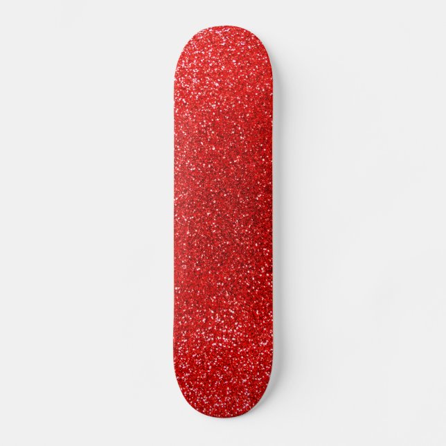 Skateboard Purpurina rojo de neón (Anverso)
