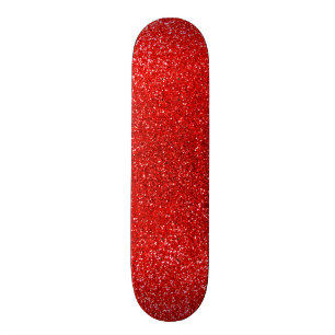 Skateboard Purpurina rojo de neón