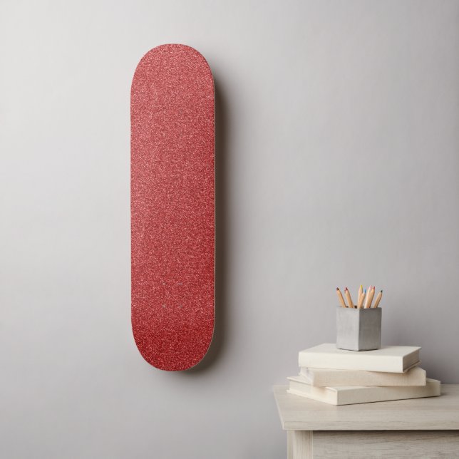 Skateboard Purpurina Rojo, Esparkle, Fondo Purpurina (Arte de la pared)