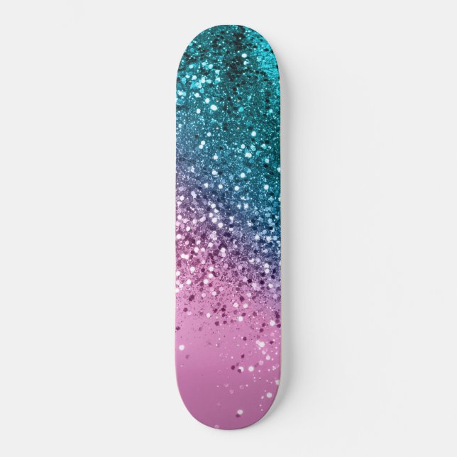 Skateboard Purpurina Tropical Beach Lady #8 (Anverso)