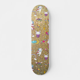 Skateboard Purpurina unicornio