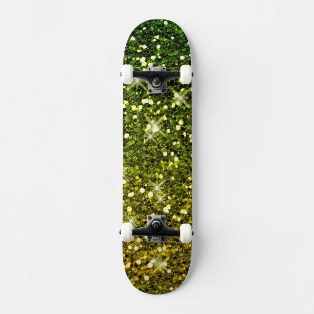 Skateboard Purpurinas del Oro Verde Oscuro (Anverso)