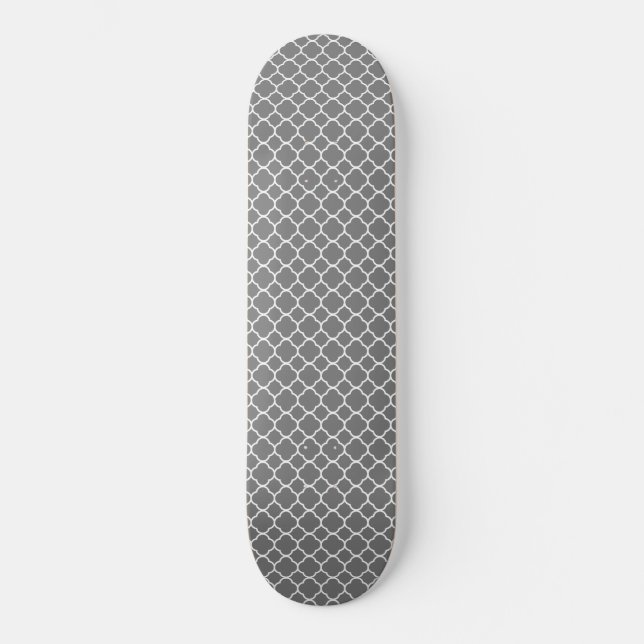 Skateboard Quatrefoil gris (Anverso)