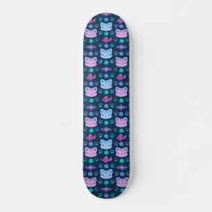 Skateboard ¿Qué es Cool, Kitty Cat en Púrpura y Azul