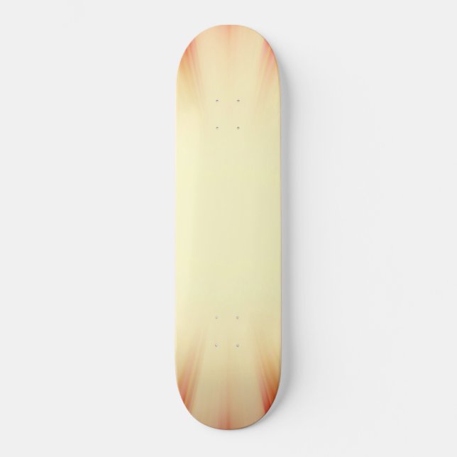Skateboard Quema de sol rojo y amarillo vintage (Anverso)