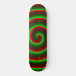 Skateboard ¿Quer mudar o vermelho? Espiral verde chamativo.