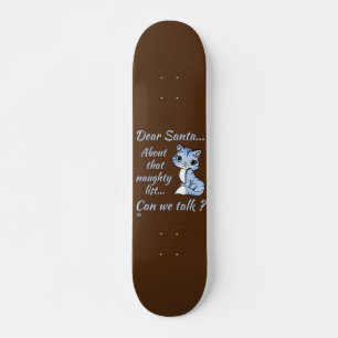 Skateboard QUERIDA SANTA, ¿PODEMOS HABLAR? navidades de gatos