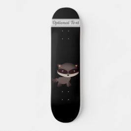 Skateboard Raccoon con flores