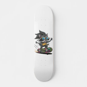 Skateboard Raccoon skateboarding
