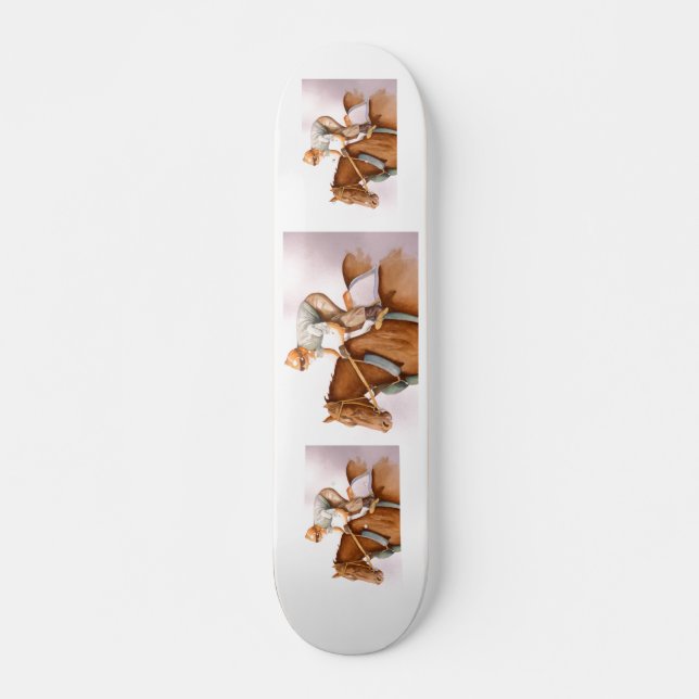 Skateboard Race Horse y Jockey (Anverso )