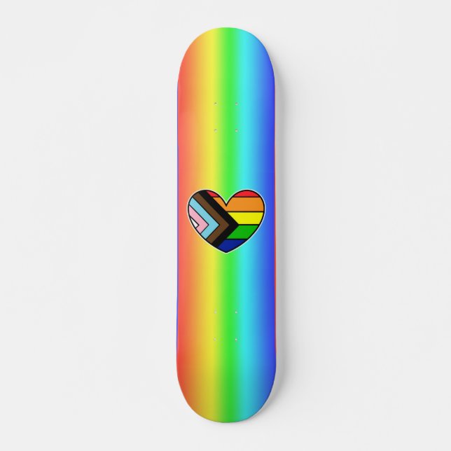 Skateboard Rainbow Heart LGBTQ+ (Anverso )