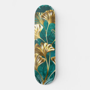 Skateboard Rama con hojas doradas Ginko Biloba