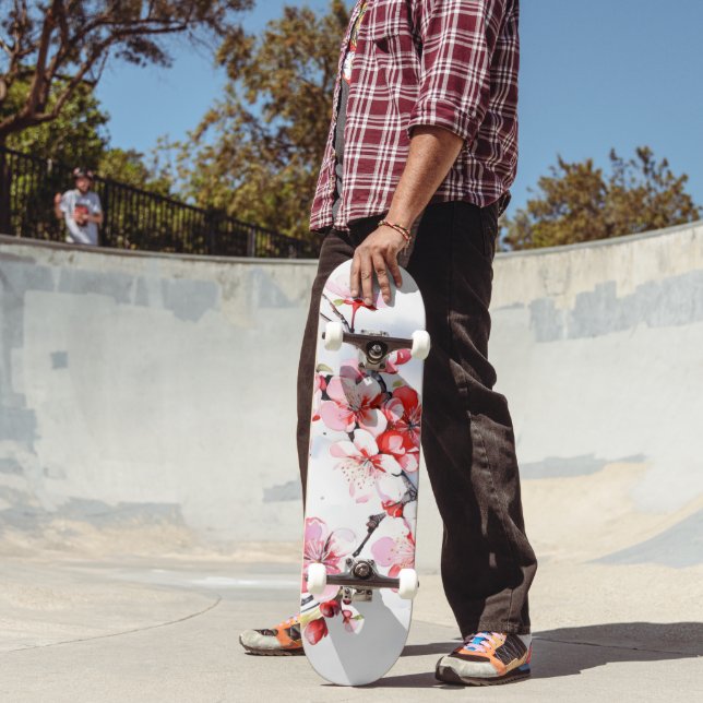 Skateboard Rama de cerezo en flor (Exterior 2)