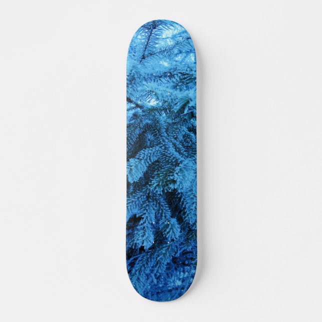 Skateboard Ramas prudentes cubiertas de nieve y cristales de  (Anverso )