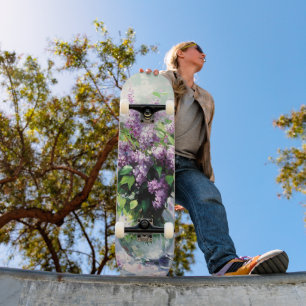 Skateboard Ramo de Lila en Flor de Lavanda