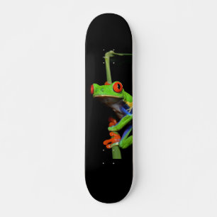 Skateboard Rana de árbol pintado con ojos rojos