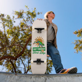 Skateboard Rana divertida de la selva amazónica cita positiva