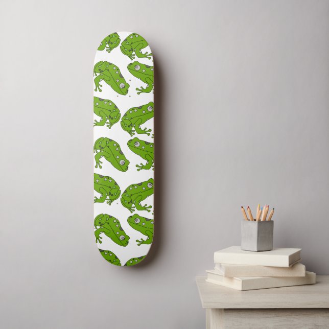 Skateboard Rana verde (Arte de la pared)