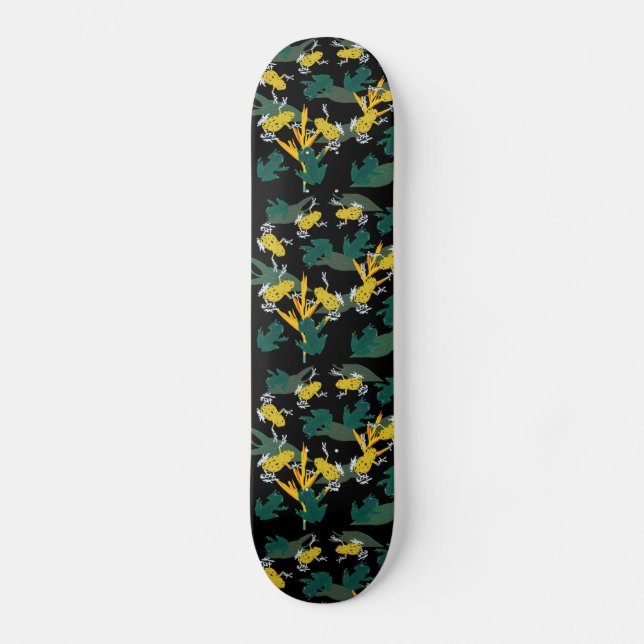 Skateboard Ranas Patrón de la jungla (Anverso)