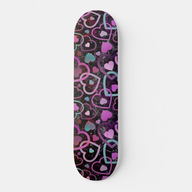Skateboard Random Hearts RUD (Anverso)