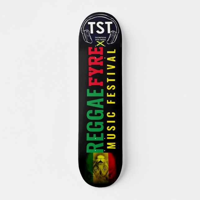 SKATEBOARD RÁPIDO DE ESTUCHE DE REGGAE FYRE, 77/3" (Anverso )