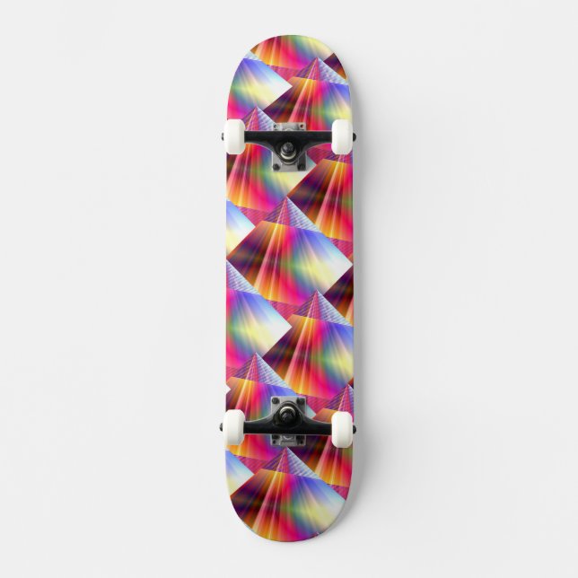 Skateboard Rasgos arcoiris (Anverso)