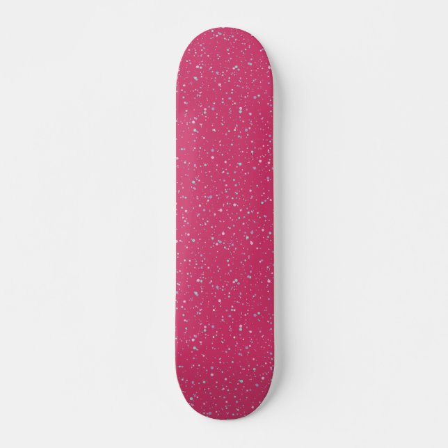 Skateboard Raspberry Paint Speckled Pastel Splatter Paint Pai (Anverso )