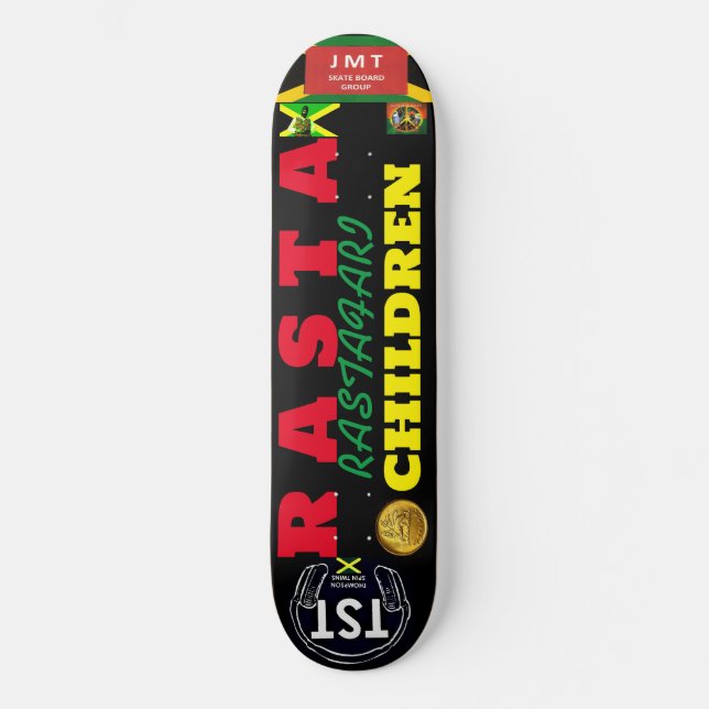 Skateboard RASTA CHILDREN JMT JAMAICA 8 Placa de patinaje de  (Anverso)