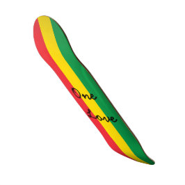 Skateboard Rasta Color Verde Bandera Roja Amarilla Bandas Un