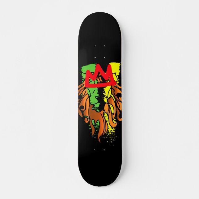 Skateboard Rasta Lion Crown (Anverso )