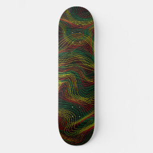 Skateboard Rasta Waves