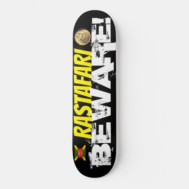 Skateboard RASTAFARI BEWARE (Anverso)