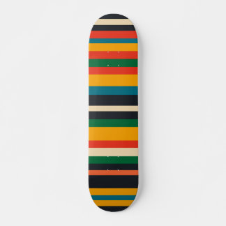 Skateboard Rastafarian Multi Color Moderno Stripes Patrón