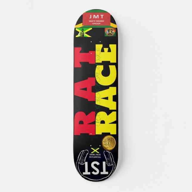 Skateboard RAT RACE JMT JAM 8 Placa de patinaje de 1/4" (Anverso)
