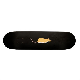 Skateboard Rata del mascota. Canela Berkshire, vientre blanco