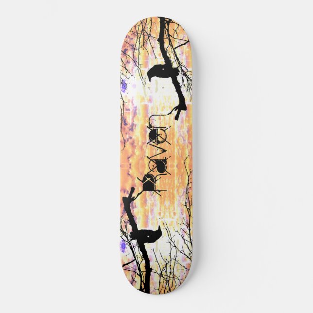 Skateboard Raven y Golden Skies (Anverso)
