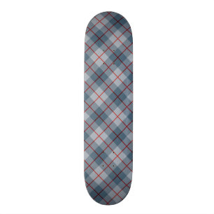 Skateboard Raya Azul-Roja de la tela escocesa diagonal