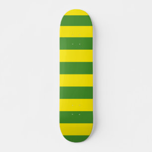 Skateboard Rayas amarillas y verdes