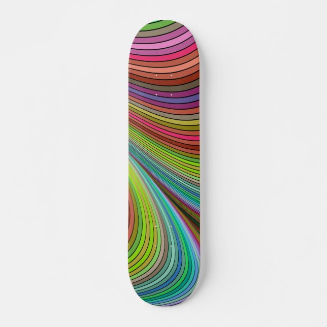 Skateboard rayas arco iris patinar (Anverso )