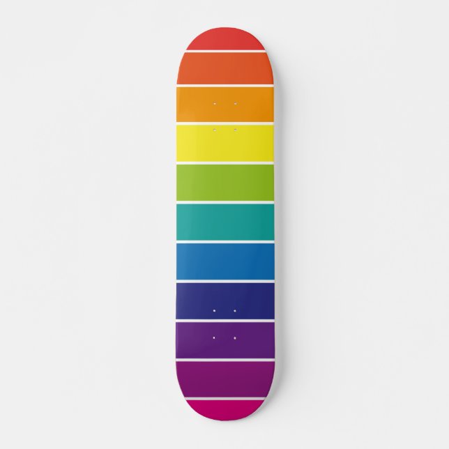 Skateboard Rayas arcoiris (Anverso )