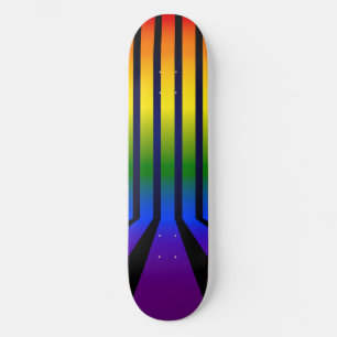 Skateboard Rayas arcoiris