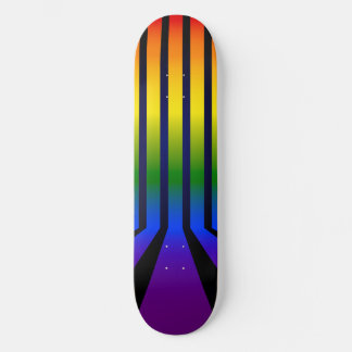 Skateboard Rayas arcoiris