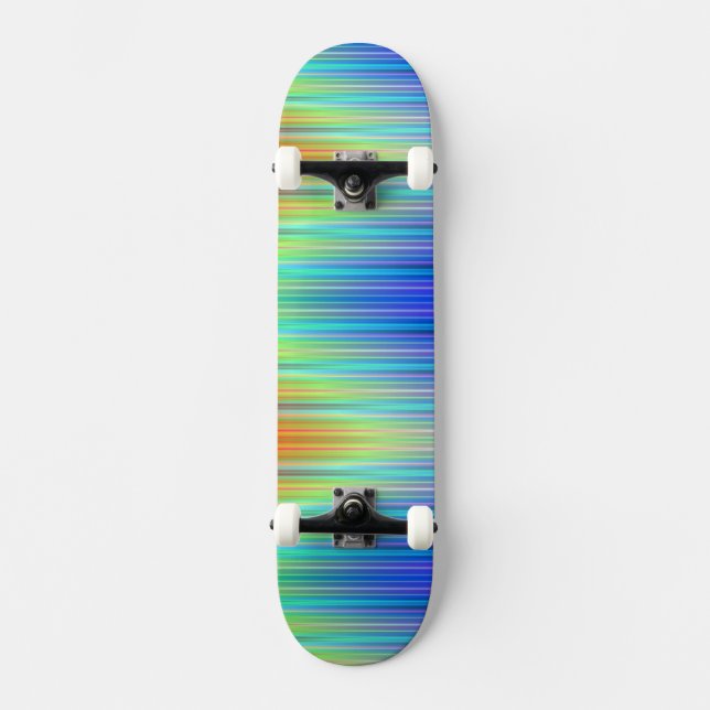 Skateboard Rayas arcoiris (Anverso)