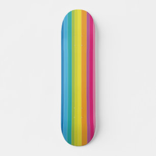 Skateboard Rayas arcoiris