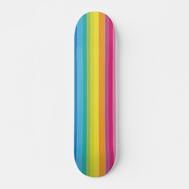 Skateboard Rayas arcoiris (Anverso )